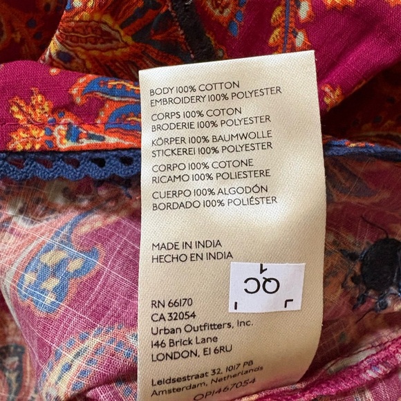 NWT Anthropologie Bare Deco Beaded & Embroidered Babydoll Tank Red Cropped - Picture 11 of 13